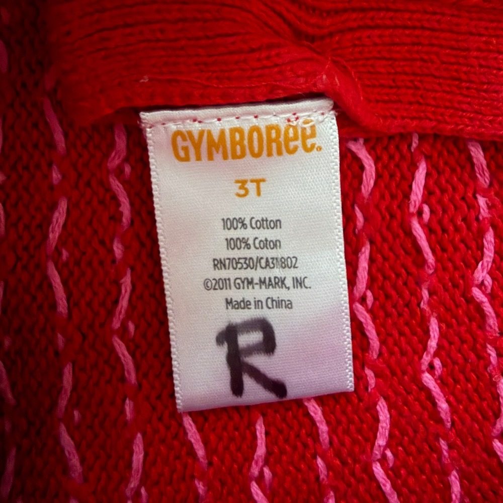 Gymboree Red Cozy Owl Long Sleeve Holiday Christmas Cotton Sweater Dress 3T - Picture 5 of 5